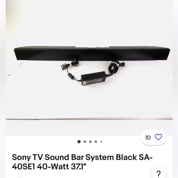 Sony Other Sony Tv Sound Bar System Black Sa4se 40watt 371 Poshmark